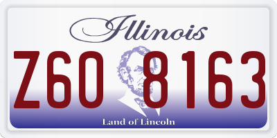 IL license plate Z608163