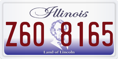 IL license plate Z608165