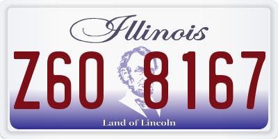 IL license plate Z608167