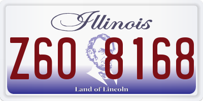 IL license plate Z608168