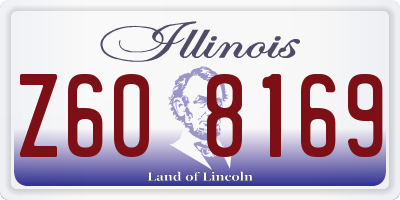 IL license plate Z608169