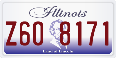 IL license plate Z608171