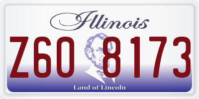 IL license plate Z608173