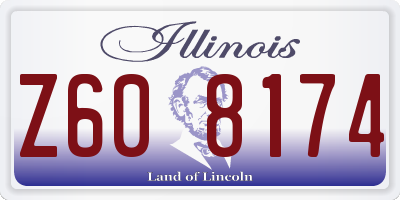IL license plate Z608174