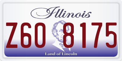 IL license plate Z608175