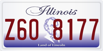 IL license plate Z608177