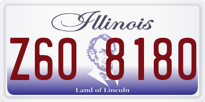 IL license plate Z608180