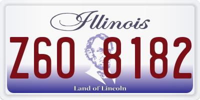 IL license plate Z608182