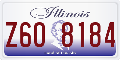 IL license plate Z608184
