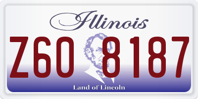 IL license plate Z608187