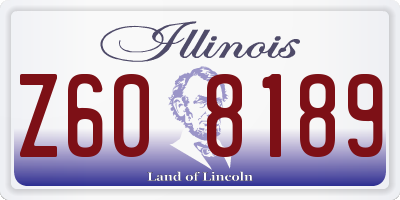 IL license plate Z608189