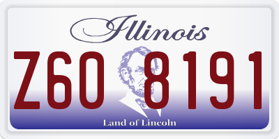 IL license plate Z608191