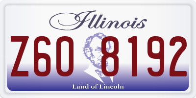IL license plate Z608192