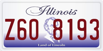 IL license plate Z608193
