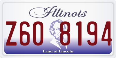 IL license plate Z608194