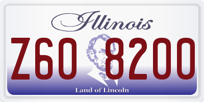 IL license plate Z608200