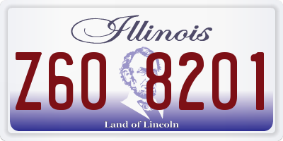 IL license plate Z608201