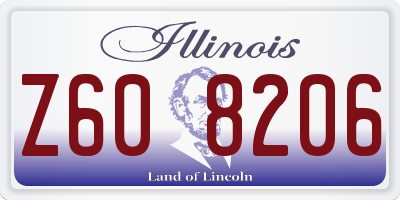IL license plate Z608206
