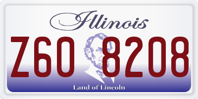 IL license plate Z608208