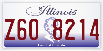 IL license plate Z608214