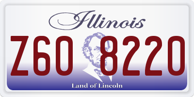 IL license plate Z608220