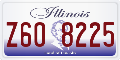 IL license plate Z608225