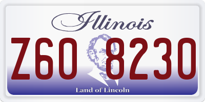 IL license plate Z608230