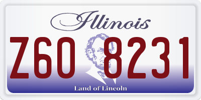 IL license plate Z608231