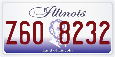 IL license plate Z608232