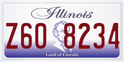 IL license plate Z608234