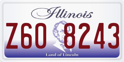 IL license plate Z608243
