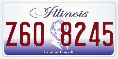 IL license plate Z608245
