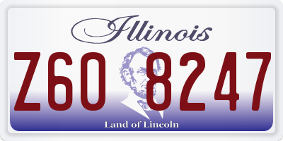 IL license plate Z608247