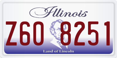 IL license plate Z608251