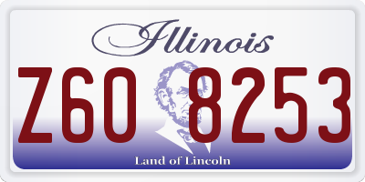 IL license plate Z608253