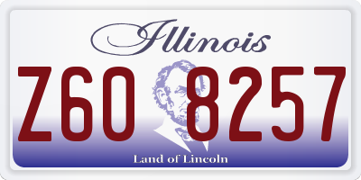 IL license plate Z608257