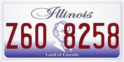 IL license plate Z608258