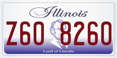 IL license plate Z608260