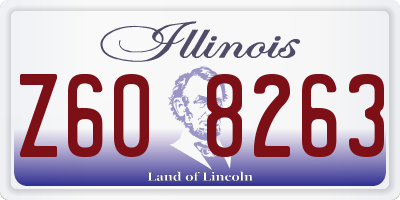 IL license plate Z608263
