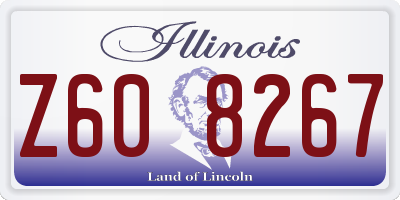 IL license plate Z608267