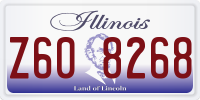 IL license plate Z608268