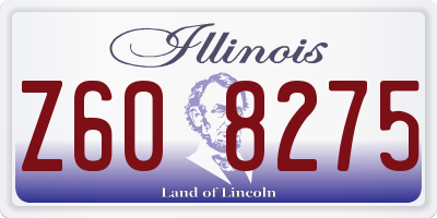 IL license plate Z608275