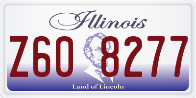 IL license plate Z608277
