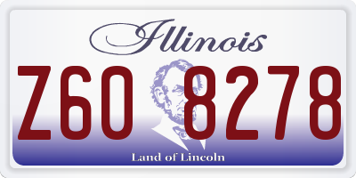 IL license plate Z608278