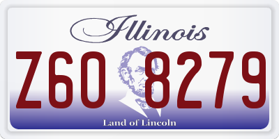 IL license plate Z608279
