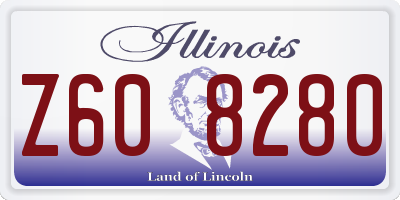 IL license plate Z608280