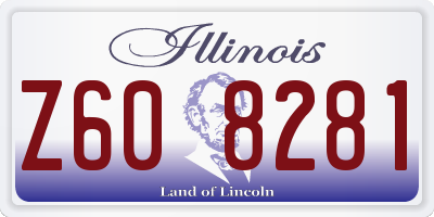IL license plate Z608281