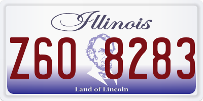 IL license plate Z608283