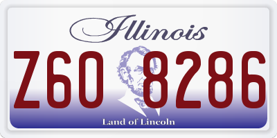 IL license plate Z608286
