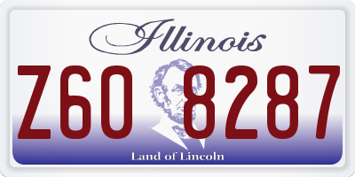 IL license plate Z608287